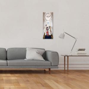 Orologio da parete Decorativo in legno CLOCKART con stampa in alta qualita' 30x80 cm English Bulldog del brand Lupia, categoria: Complementi d'arredo > Orologi > Orologi da parete.