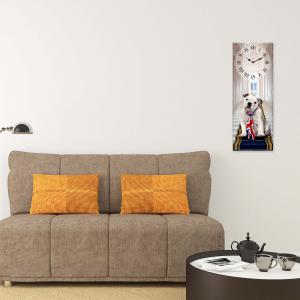 Orologio da parete Decorativo in legno CLOCKART con stampa in alta qualita' 30x80 cm English Bulldog del brand Lupia, categoria: Complementi d'arredo > Orologi > Orologi da parete.