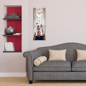 Orologio da parete Decorativo in legno CLOCKART con stampa in alta qualita' 30x80 cm English Bulldog del brand Lupia, categoria: Complementi d'arredo > Orologi > Orologi da parete.