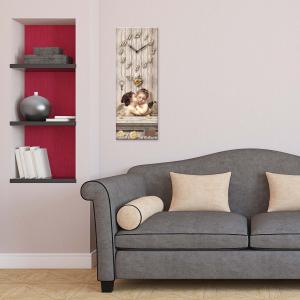 Orologio da parete Decorativo in legno CLOCKART con stampa in alta qualita' 30x80 cm Shabby Kiss Brown del brand Lupia, categoria: Complementi d'arredo > Orologi > Orologi da parete.