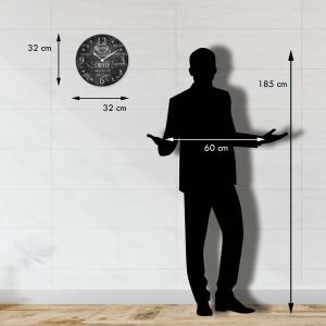 Orologio da parete lavorato in Legno 32x32 cm Blackboard del brand Lupia, categoria: Complementi d'arredo > Orologi > Orologi da parete.