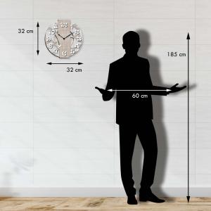 Orologio da parete lavorato in legno cm 32X32 TREE BROWN del brand Lupia, categoria: Complementi d'arredo > Orologi > Orologi da parete.