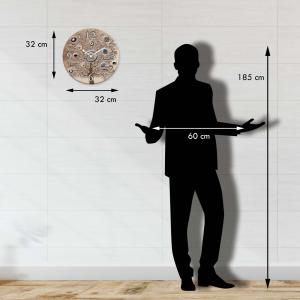 Lupia - Orologio da Parete in Legno ecologico, con stampa TREE Albero della Vita, 32x32 cm, Made in Italy, Movimento a Quarzo, Adatto a Tutti gli Stili di Casa del brand Lupia, categoria: Complementi d'arredo > Orologi > Orologi da parete.