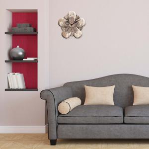 Lupia - Orologio da Parete FLOWER SHABBY WHITE, Forma Fiore, Funzionale ed Elegante, Movimento al Quarzo, 32x32 cm, Adatto a Tutti gli Ambienti, Made in Italy, lavorato in Legno mdf del brand Lupia, categoria: Complementi d'arredo > Orologi > Orologi da parete.