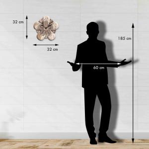 Lupia - Orologio da Parete FLOWER SHABBY WHITE, Forma Fiore, Funzionale ed Elegante, Movimento al Quarzo, 32x32 cm, Adatto a Tutti gli Ambienti, Made in Italy, lavorato in Legno mdf del brand Lupia, categoria: Complementi d'arredo > Orologi > Orologi da parete.