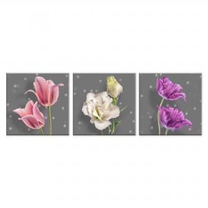 Set 3 pezzi Quadri su tela tema floreale Canvas Day 38x38 cm FLOWER GREY del brand Lupia, categoria: Arredo e decorazioni > Quadri e Tele > Quadri su tela.