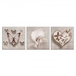 Set 3 pezzi Quadri su tela Canvas Day 38x38 cm SHABBY del brand Lupia, categoria: Arredo e decorazioni > Quadri e Tele > Quadri su tela.