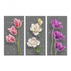 Set 3 pezzi Quadri su tela tema floreale Canvas Day 38x75 cm FLOWER GREY del brand Lupia, categoria: Arredo e decorazioni > Quadri e Tele > Quadri su tela.