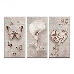 Set 3 pezzi Quadri su tela Canvas Day 38x75 cm SHABBY del brand Lupia, categoria: Arredo e decorazioni > Quadri e Tele > Quadri su tela.