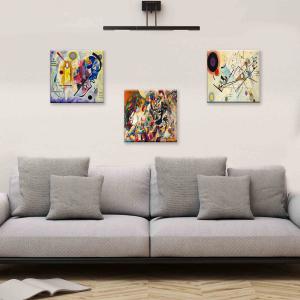Set 3 pezzi Quadri su tela Canvas Day 38x38 cm KANDISKY del brand Lupia, categoria: Arredo e decorazioni > Quadri e Tele > Quadri su tela.
