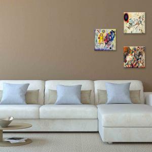 Set 3 pezzi Quadri su tela Canvas Day 38x38 cm KANDISKY del brand Lupia, categoria: Arredo e decorazioni > Quadri e Tele > Quadri su tela.