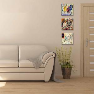 Set 3 pezzi Quadri su tela Canvas Day 38x38 cm KANDISKY del brand Lupia, categoria: Arredo e decorazioni > Quadri e Tele > Quadri su tela.