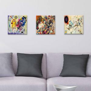 Set 3 pezzi Quadri su tela Canvas Day 38x38 cm KANDISKY del brand Lupia, categoria: Arredo e decorazioni > Quadri e Tele > Quadri su tela.