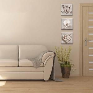 Set 3 pezzi Quadri su tela Canvas Day 38x38 cm SHABBY del brand Lupia, categoria: Arredo e decorazioni > Quadri e Tele > Quadri su tela.