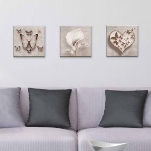 Set 3 pezzi Quadri su tela Canvas Day 38x38 cm SHABBY del brand Lupia, categoria: Arredo e decorazioni > Quadri e Tele > Quadri su tela.