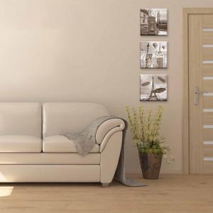 Set 3 pezzi Quadri su tela tema citta' Canvas Day Brillant con glitter 38x38 cm CITY SHABBY del brand Lupia, categoria: Arredo e decorazioni > Quadri e Tele > Quadri su tela.