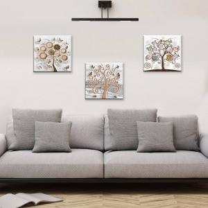 Set 3 pezzi Quadri su tela albero della vita Canvas Day Brillant con glitter 38x38 cm TREE WHITE del brand Lupia, categoria: Arredo e decorazioni > Quadri e Tele > Quadri su tela.