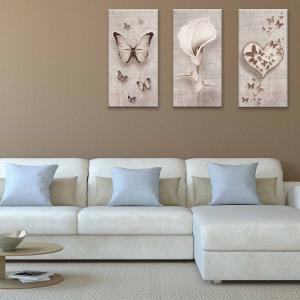 Set 3 pezzi Quadri su tela Canvas Day 38x75 cm SHABBY del brand Lupia, categoria: Arredo e decorazioni > Quadri e Tele > Quadri su tela.