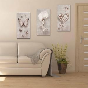 Set 3 pezzi Quadri su tela Canvas Day 38x75 cm SHABBY del brand Lupia, categoria: Arredo e decorazioni > Quadri e Tele > Quadri su tela.