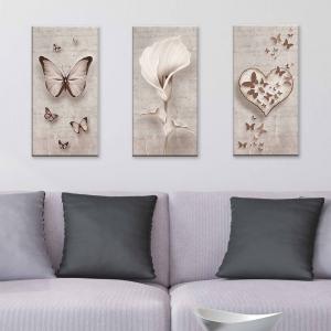 Set 3 pezzi Quadri su tela Canvas Day 38x75 cm SHABBY del brand Lupia, categoria: Arredo e decorazioni > Quadri e Tele > Quadri su tela.