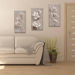 Set 3 pezzi Quadri su tela tema floreale Canvas Day Brillant con glitter 38x75 cm FLOWER SHABBY del brand Lupia, categoria: Arredo e decorazioni > Quadri e Tele > Quadri con Glitter.