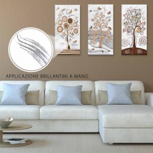 Set 3 pezzi Quadri su tela albero della vita Canvas Day Brillant con glitter 38x75 cm TREE WHITE del brand Lupia, categoria: Arredo e decorazioni > Quadri e Tele > Quadri su tela.