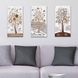 Set 3 pezzi Quadri su tela albero della vita Canvas Day Brillant con glitter 38x75 cm TREE WHITE del brand Lupia, categoria: Arredo e decorazioni > Quadri e Tele > Quadri su tela.