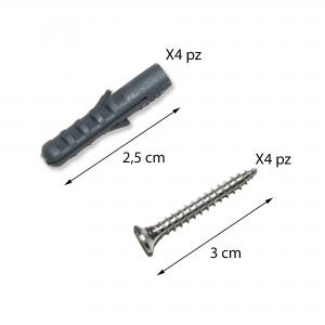 Kit 4 pz ferma specchio e vetro in acciaio da parete a molla del brand Lupia, categoria: Bricolage e fai da te > Belle arti > Ganci per quadri e specchi.