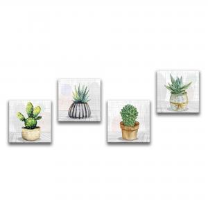 Quadri Canvas su carta telata set 4 pezzi 16x16 cm NATURA del brand Lupia, categoria: Arredo e decorazioni > Quadri e Tele > Quadri su tela.