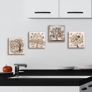 Quadri Canvas su carta telata set 4 pezzi 16x16 cm LANDSCAPES ALBERO DELLA VITA del brand Lupia, categoria: Arredo e decorazioni > Quadri e Tele > Quadri su tela.
