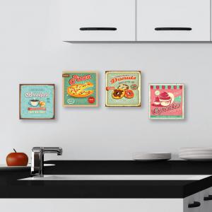 Quadri Canvas su carta telata set 4 pezzi 16x16 cm VINTAGE del brand Lupia, categoria: Arredo e decorazioni > Quadri e Tele > Quadri su tela.