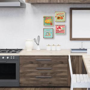 Quadri Canvas su carta telata set 4 pezzi 16x16 cm VINTAGE del brand Lupia, categoria: Arredo e decorazioni > Quadri e Tele > Quadri su tela.