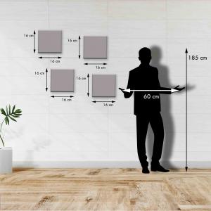 Quadri Canvas su carta telata set 4 pezzi 16x16 cm VINTAGE del brand Lupia, categoria: Arredo e decorazioni > Quadri e Tele > Quadri su tela.