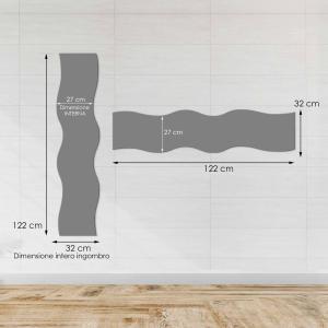 Specchio da parete ONDA a filo lucido  - 32x122 cm del brand Lupia, categoria: Complementi d'arredo > Specchi e specchiere > Specchi da parete.