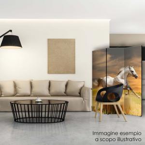 Separe' Divisorio Paravento FARBSTUDIE QUADRATE 176x135,6x3,2 cm 3 Ante in Legno con Tela stampata Fronte Retro bifacciale del brand Lupia, categoria: Complementi d'arredo > Paraventi e separÃ¨ > Paraventi decorativi bifacciali.