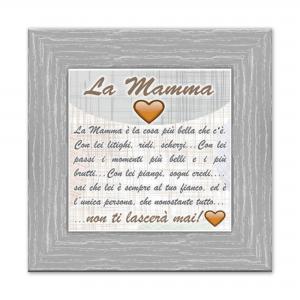 Quadro Moderno con mattonella Ceramica stampata, cornice shabby Boston 30x30 cm CUORE DI MAMMA - cornice Boston Beige del brand Lupia, categoria: Arredo e decorazioni > Quadri e Tele > Quadri su ceramica.