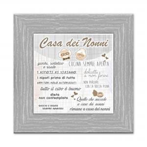 Quadro Moderno con mattonella Ceramica stampata, cornice shabby Boston 30x30 cm CASA DEI NONNI - cornice Boston Beige del brand Lupia, categoria: Arredo e decorazioni > Quadri e Tele > Quadri su ceramica.