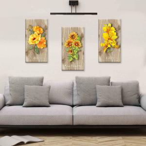 Set 3 pezzi Quadri su tela tema floreale Canvas Day 38x75 cm SUNFLOWERS del brand Lupia, categoria: Arredo e decorazioni > Quadri e Tele > Quadri su tela.