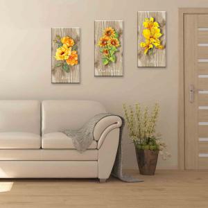 Set 3 pezzi Quadri su tela tema floreale Canvas Day 38x75 cm SUNFLOWERS del brand Lupia, categoria: Arredo e decorazioni > Quadri e Tele > Quadri su tela.