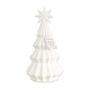Statuetta Albero di Natale con Stella decorazione natalizia in Ceramica Bianca con luce Led - Piccolo Altezza 21,5 cm del brand Giardini di Marzo, categoria: Idee regalo e bomboniere > Oggettistica > Statuette Ceramica.