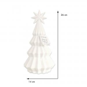 Statuetta Albero di Natale con Stella decorazione natalizia in Ceramica Bianca con luce Led - Piccolo Altezza 21,5 cm del brand Giardini di Marzo, categoria: Idee regalo e bomboniere > Oggettistica > Statuette Ceramica.