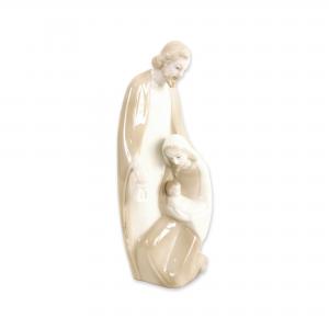 Statuetta NATIVITA' Sacra Famiglia del Natale decorazione natalizia presepe in Ceramica colorata Altezza 20,5 cm del brand Giardini di Marzo, categoria: Idee regalo e bomboniere > Oggettistica > Statuette Ceramica.
