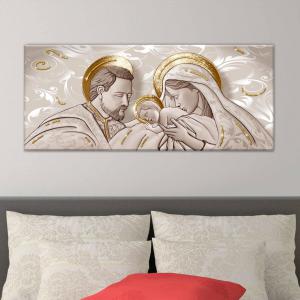 Quadro su tela BRILLANT con Glitter Sacra Famiglia 52x122 cm THE KISS SHABBY BROWN del brand Lupia, categoria: Arredo e decorazioni > Quadri e Tele > Quadri su tela.