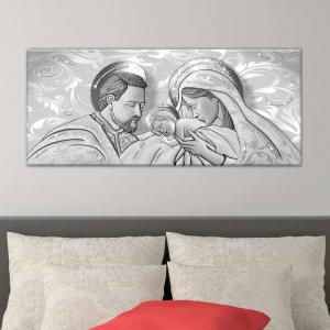 Quadro su tela BRILLANT con Glitter Sacra Famiglia 52x122 cm THE KISS SHABBY GREY del brand Lupia, categoria: Arredo e decorazioni > Quadri e Tele > Quadri con Glitter.