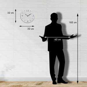 Orologio da parete lavorato in legno cm 32X32 WOOD WHITE             del brand Lupia, categoria: Complementi d'arredo > Orologi > Orologi da parete.