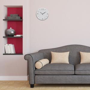 Orologio da parete lavorato in legno cm 32X32 WOOD WHITE             del brand Lupia, categoria: Complementi d'arredo > Orologi > Orologi da parete.