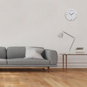 Orologio da parete lavorato in legno cm 32X32 WOOD WHITE             del brand Lupia, categoria: Complementi d'arredo > Orologi > Orologi da parete.