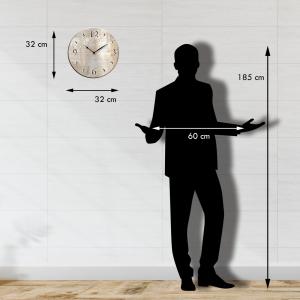 Orologio da parete lavorato in legno cm 32X32 MEMORY BROWN            del brand Lupia, categoria: Complementi d'arredo > Orologi > Orologi da parete.