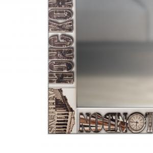 Specchio da parete lungo moderno VOYAGER 44x127 cm con cornice stampata - Voyager  Black del brand Lupia, categoria: Complementi d'arredo > Specchi e specchiere > Specchi da parete.