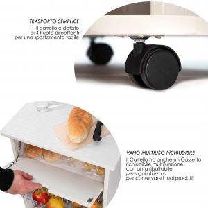 Carrello cucina salvaspazio legno NEW Portafrutta multiuso misure 47x39 Altezza 85 cm SHABBY LEMON del brand Lupia, categoria: Tavola e cucina > Carrelli e Cesti > Carrelli portafrutta multiuso.